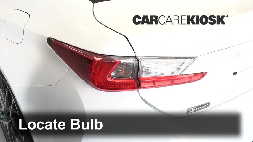 2017 Lexus RC300 3.5L V6 Lights Turn Signal - Rear (replace bulb)